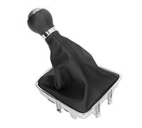 Aramox Juego de Botas de Palanca de Cambios de Cuero ABS de PVC, 5 Velocidades con Señal Inversa, Parte en Capas, Instalación Rápida para Conductores Manuales en el Interior del Automóvil (gorra