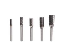 Aramox Juego de Fresas de Carburo de una Sola Lima de Carburo Cementado, 5 Piezas con Vástago de 6 Mm, Cabezales de 6 Mm a 14 para Grabado, Pulido, Perforación, Rectificado en Trabajos de Aviación,