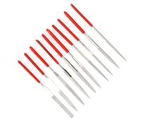 Aramox Juego de Limas con Revestimiento de Precisión, 10 Limas de Aguja Galvanizadas con de Acero Al Carbono, Agarre Suave para Pulir, Pulir, Grabar en Jade, Vidrio, Metal, Cerámica, Modelado de Joyas