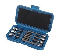 Aramox Juego de Llaves de Vaso con Punta Torx Star, Acero Al Cromo Vanadio, Juego de Llaves de Vaso con Punta Torx Larga de 3,8 Pulgadas, 7 Piezas, 110 Mm, T25, T60, para Reparación de Automóviles,