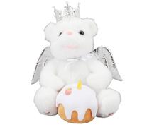 Aramox Juguete Eléctrico de Peluche de Oso Cantante, Juguete Educativo Interactivo para Niños, Cumpleaños Ideal, Diseño Lindo (White)