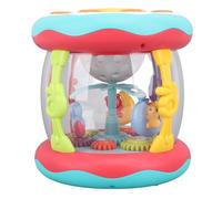 Aramox Juguete Giratorio con Luz Musical para Niños Pequeños, Tambor de Mano para Educación Temprana, Experiencias de Aprendizaje Básicas para Desarrollar el Ritmo Musical (Green)