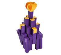 Aramox Juguete Rompecabezas Impreso en 3D, Detalles Intrincados y Sensación Táctil Mejorada, Ideal para Juegos, Tamaño Compacto 6,5x5x5 Cm para Todas Las Edades (Púrpura y Oro Brillante)