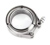 Aramox Kit de Abrazadera de Escape, 2.25 Pulgadas Turbo Tubo de Escape Tubo de Acero Inoxidable Abrazadera de Banda En V Kit de Brida 2 piezas