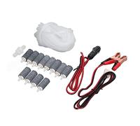 Aramox Kit de Accesorios para Bomba de Aire, Válvula de Retención para Bomba de Acuario con Piedra de Burbuja y Cable de Abrazadera de Batería, Manguera de PU de 4 Mm de CC de 12 V para Uso en