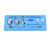 Aramox Kit de Aerógrafo Juego de Aerógrafo en Aerosol de Latón 0,2 Mm 0,3 Mm 0,5 con Copas Superiores de 2 Cc 5 Cc 13 Control de Gatillo para Impresión de Modelos Decoración del Hogar Artistas