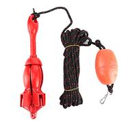 Aramox Kit de Anclajes Plegables 3.3lb / 1.5kg Rejilla Universal roja de Acero Inoxidable para Botes Peque?os, Yates, Botes, Kayak, Motos de Agua, canoas