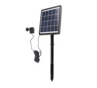Aramox Kit de Bomba de Agua Solar ABS PET Kit de Bomba de Fuente Solar 7 V 3,5 W con 6 Boquillas 85 Cm de Pulverización 100 Cm Elevación para Baño de Pájaros Estanque Fuente Jardín Hidropónico