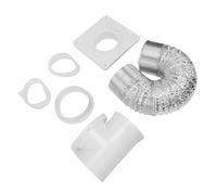 Aramox Kit de Codo para Placa de Pared de Ventilación de Secadora, Manguera de PVC y Aleación de Aluminio de 4 Pulgadas y 2,5 M con Junta de Silicona Hermética Transparente, para