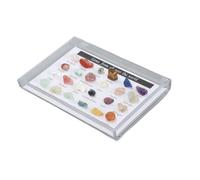 Aramox Kit de Colección de Rocas y Minerales con Vitrina Transparente Juego de Piedras Preciosas de Cristal 24 o 36 Piezas Aprendizaje Científico Práctico para Niños Principiantes Actividades (10PCS)