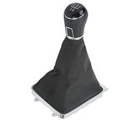Aramox Kit de Funda de Palanca de Cambios de PVC ABS de Cuero Artificial, Kit de Polaina de Palanca de Cambios de 6 Velocidades, Transmisión Manual de Repuesto para B6 2005 2010 para Actualización
