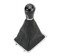 Aramox Kit de Funda de Palanca de Cambios de PVC ABS de Cuero Artificial, Kit de Polaina de Palanca de Cambios de 6 Velocidades, Transmisión Manual de Repuesto para B6 2005 2010 para Actualización