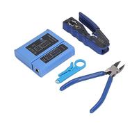 Aramox Kit de Herramientas de Engarzado RJ45, Kit de Herramientas de Engarzado de Cables de Acero de Aleación para Conectores 8P8C 6P, Herramienta de en Tiras en 1, Uso Compacto con una Sola Mano para