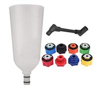 Aramox Kit de llenado de embudo de aceite de motor, embudo de aceite, 10 unids adaptador de embudo de aceite de coche Set Plus giratorio Offset extensión tubo de coche Van