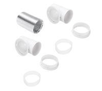 Aramox Kit de Manguera de Ventilación para Secadora, Diseño de Codo que Ahorra Espacio de 4 Pulgadas y 2,5 M con Junta Hermética Transparente, para Tubería de Escape de Secadora,