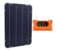 Aramox Kit de Panel Solar Eficiente 12 W 18 V Cargador de Batería Mantenedor para Camping Caravanas Invernaderos con Controlador