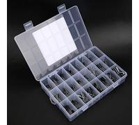 Aramox Kit Surtido de Condensadores Electrolíticos, Kit de Condensadores de Aluminio 240 Piezas 24 Valores 0,1 UF a 1000 UF 16 V a 50 V 221 F con Caja de Almacenamiento para Aficionados a la