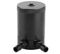 Aramox Lata de Captura de Aceite de 2 Puertos, Tanque de Ventilación con Deflectores de Aleación de Aluminio, Accesorio Universal de 300 Ml para el Rendimiento del Motor del Automóvil