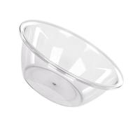 Aramox Lavabo Transparente, Lavabo Redondo Transparente, Plástico PET Grueso de Gran Capacidad, Superficie Lisa y Diseño Apilable para el Hogar, Cocina, Baño (Medio)