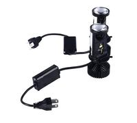 Aramox Lente de Faro Delantero con LED Superbrillante, Bombilla de Haz Alto y bajo H4 de 35W, Lente Ojo de Ahorro de Energía Adecuado para Automóvil