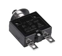 Aramox Limitador 8A 250V Con Terminales Y Botón Disyuntor t¨¦rmico, reinicio manual Interruptor de bot¨®n t¨¦rmico Interruptor autom¨¢tico Sobrecorriente Protector de sobrecarga(8A)