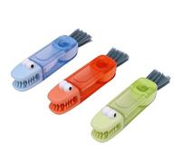 Aramox Limpiador de Tapas Multifuncional, Cabezal de Cepillo en Forma de U, Juego de Cepillos de Limpieza de Tapas, Compacto y Portátil para el Hogar y los Viajes