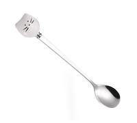 Aramox Linda Cuchara para Gatos, Cuchara de café para Gatos de Acero Inoxidable con Largo de 6,3 Pulgadas, Superficie Lisa para Postre de Helado de té, Fácil de Limpiar para Amantes de los, Uso en