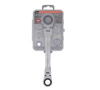 Aramox Llave de Cabeza Doble Flexible, Llave de Llave de Llave de Trinquete de 8 Mm-17 Mm de Llave de Trinquete de Largo