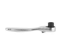 Aramox Llave Matraca Llave de vaso de trinquete, 6,35 mm 1/4 "Mini destornilladores rápidos de llave de trinquete Llave hexagonal Herramienta de lote rápido de par de torsión, plata(Interface)