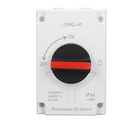 Aramox LONQ 40 PV Solar Desconectación Switch 4P 32A DC1200V IP66 DC Interruptor Solar de Aislador con Montaje de Riel de Viaje Magnético Térmico