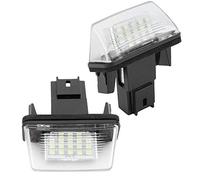Aramox Luces de Matrícula, 2 Luces LED Izquierda Derecha para Matrícula, Compatibles con C3 2009-2012, 207 2006-2012 y Otros