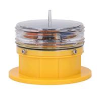 Aramox Luz de Baliza Solar IP67 de 2,5 Nm, Luz LED de Advertencia de Navegación, Luz de Seguridad Marina Amarilla, para Barcos y muelles.