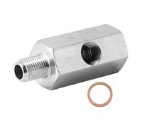 Aramox Macho a Hembra Adaptador NPT, Adaptador de Sensor de Presi¨®n de Aceite NPT Tee Tres Macho a Hembra 1/8 Pulg. a M10x1.0 Conector de Medidor de L¨ªnea de Suministro Turbo