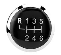 Aramox Manecillos de palancas de velocidad Tapa de botón de cambio de velocidad, coche de 6 velocidades Cáscara de botón de cambio de velocidad de cubierta emblema insignia de ajuste para T5