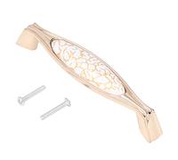 Aramox Manija de Puerta de Gabinete Nórdico, Manija de Muebles de Cerámica de Aleación de Zinc, Tirador Arqueado con 2 Tornillos para Cajón, Armario, Estantería, Herrajes para Muebles de Cocina