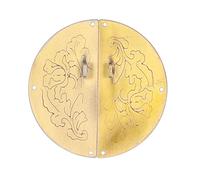 Aramox Manija de Puerta Retro, Tirador de Placa Redonda de Hierro, Perilla de Gabinete de 7,4 X 7,4 Cm, Tirador de Anillo, Fácil Instalación para Armario, Estantería, Muebles para el Hogar, Puertas