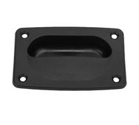 Aramox Manija de Tracción para Escotilla Empotrada a Prueba de Agua, Manija de Cubierta Marina Rectangular de PP Empotrada para Yates, Barcos, Vehículos Recreativos, Kayaks (Black)