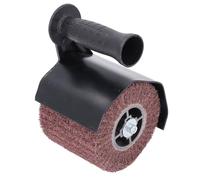 Aramox Máquina Pulidora de Bruñido, Lijadora Eléctrica de 1200 W, Pulidora con 4 Ruedas, Esmeril de Fibra, Eje M14 de Acero Inoxidable para Madera, Metal, Pulido de Acero Inoxidable