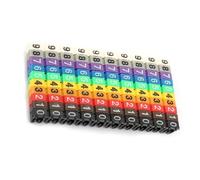 Aramox Marcadores de Cables Numerados Digitales para Etiquetado de Cables, Coloridos y Fáciles de Usar (100 Uds KCM-2,5 MM 2,5 Cuadrados)