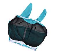 Aramox Máscara de Caballo Transpirable, Máscara Ajustable para Moscas de Caballo, Satén de Alta Elasticidad y Malla, Cubierta para la Cara de los Ojos con Correas de Gancho para Caballos en Pastos,