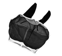 Aramox Máscara de Caballo Transpirable, Máscara Ajustable para Moscas de Caballo, Satén de Alta Elasticidad y Malla, Cubierta para la Cara de los Ojos con Correas de Gancho para Caballos en Pastos,
