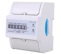 Aramox Medidor de Energía Monofásico de Montaje en Carril DIN KWh 10(40) A 220V 50Hz IEC62053-21 Certificado Pantalla de 6 Dígitos