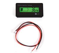 Aramox Medidor de Voltaje de Capacidad de Batería con Pantalla LCD Retroiluminada Verde, Revestimiento de Película de PVC Impermeable de 6V-70V para Monitoreo de Paquete de Batería de Fuente de