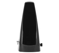 Aramox Metrónomo Mecánico, Acero Plástico Duradero, Diseño Clásico de Pirámide con Tempo Ajustable 40-208 para Músicos de Piano, Violín, Bombo (BLACK)
