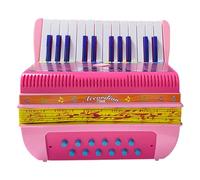 Aramox Mini Acordeón Material Ecológico, Agradable, Encantador Sonido, Botón de Cinturón de Larga Duración, Presente de Navidad, Presente de Navidad, Instrumento Musical para los Entusiastas Rosa