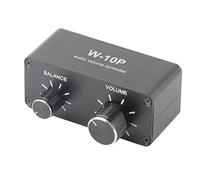 Aramox Mini Controlador de Volumen de Audio Estéreo Amplificador de Auriculares Atenuador de Audio con Señal sin Pérdidas Carcasa de Aleación de Aluminio para DVD CD Televisores