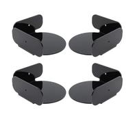 Aramox Mini Estante de Esquina Circular, Estante de Esquina Flotante de Acrílico, Paquete de 4, Montaje en Pared de 6,1 X 2,0 Pulgadas con Soportes Ajustables, Ahorro de Espacio para Monitor de