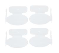 Aramox Mini Estante de Esquina Circular, Estante de Esquina Flotante de Acrílico, Paquete de 4, Montaje en Pared de 6,1 X 2,0 Pulgadas con Soportes Ajustables, Ahorro de Espacio para Monitor de