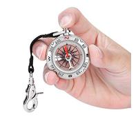 Aramox Mini Pocket Compass Keychain Survival Compass para Al Aire Libre con Aleación de Zinc para Acampar de Senderismo de Montañismo