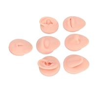 Aramox Modelo de Práctica de Perforación Corporal de Silicona, Modelo de Ombligo de Lengua de Boca de Nariz de Oreja de Silicona Suave para Principiantes y Perforadores (Tono de piel claro)